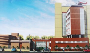 Projeção do novo Hospital  Regional de Itanhaém.